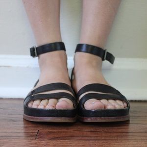 Korkease black gladiator sandal size 6